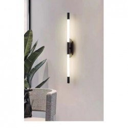 Aplica LED 60 cm 16W neagra trei functii 800 lm