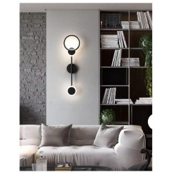Aplica LED 60 cm 30W neagra trei functii 1500 lm
