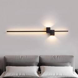 Aplica LED 80 cm neagra Moderna 28 wati cu alb rece cald sau neutru