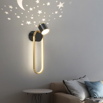 Aplica LED neagra cer instelat 35 wati cu trei functii