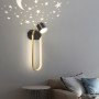 Aplica LED neagra cer instelat 35 wati cu trei functii