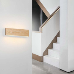 Aplica LED lemn 32 cm 18 w lumina alb cald