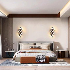 Aplica LED neagra 20 wati 1000 lm alb variabil