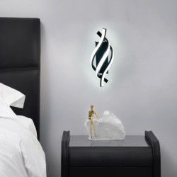 Aplica LED neagra 20 wati 1000 lm alb variabil