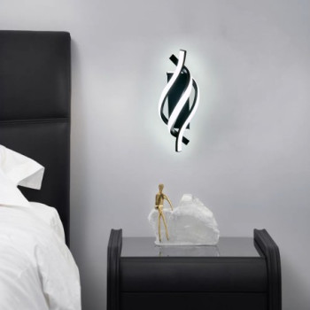 Aplica LED neagra 20 wati 1000 lm alb variabil