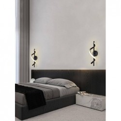Aplica LED perete 10 wati neagra cu 3 functii de lumina