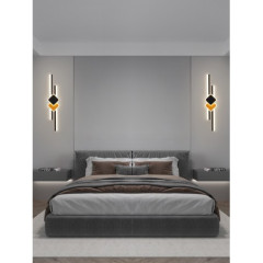 Aplica LED 60 wati neagra cu 3 tipuri de lumina