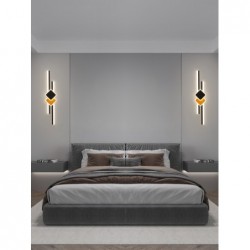 Aplica LED 60 wati neagra cu 3 tipuri de lumina
