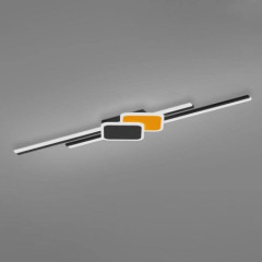 Aplica LED 60 wati neagra cu 3 tipuri de lumina