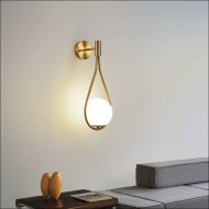 Aplica gold cu glob sticla si dulie E14