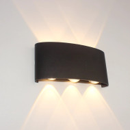 Aplica exterior LED 6W gri IP65 lumina calda pentru fatade