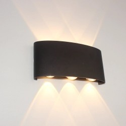 Aplica exterior LED 6W gri IP65 lumina calda pentru fatade
