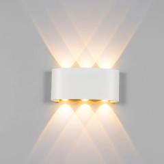 Aplica exterior LED 6W alba IP65 pentru iluminat fatada