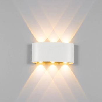 Aplica exterior LED 6W alba IP65 pentru iluminat fatada