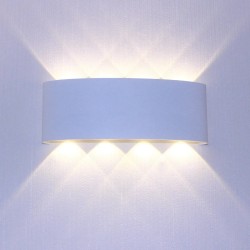 Aplica exterior LED 8W alba IP65 lumina calda pentru fatada