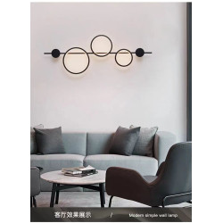 Aplica LED 106 cm 76 wati neagra cu 3 tipuri de lumina