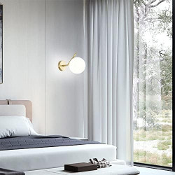 Aplica gold glob alb mat fasung E27