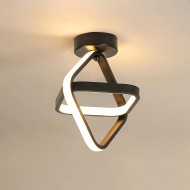 Plafoniera LED maro doua patrate alb variabil 26 w