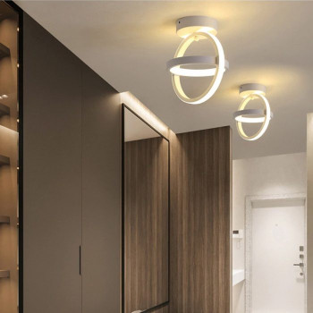 Plafoniera LED alba doua cercuri alb variabil 26 w