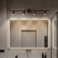 Aplica baie oglinda LED 58cm neagra, GU10, fara becuri