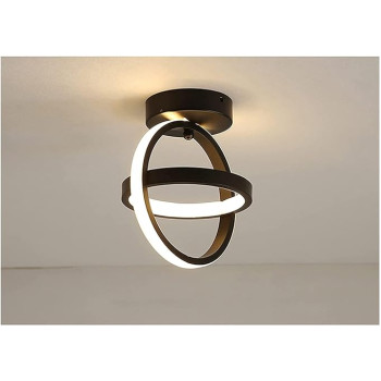Plafoniera LED maro doua cercuri alb variabil 26 w