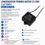 Condensator ventilator 2uF 450V cu fire carcasa plastic