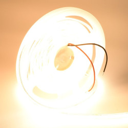 Banda led cob 24v 8mm 11W/m alb cald 3500K 5m