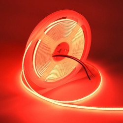 Banda led cob 24v rosie 8mm 11W/m IP20 5m