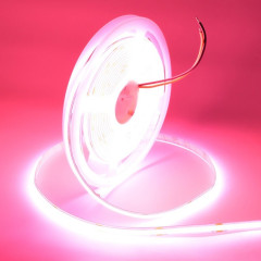 Banda led cob 24v roz 8mm 11W/m IP20 5m