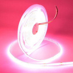 Banda led cob 24v roz 8mm 11W/m IP20 5m