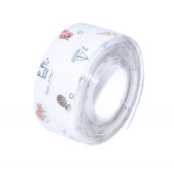 Banda izolatoare sanitara transparenta cu model 3.8cm x 320cm