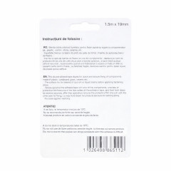 Banda dublu adeziva buretata 19mm x 1.5m, super adeziva, 2.1mm