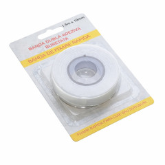 Banda dublu adeziva buretata 19mm x 1.5m, super adeziva, 2.1mm