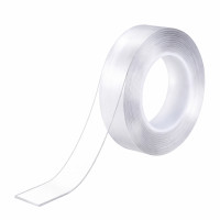 Banda dublu adeziva transparenta reutilizabila 2mm, 4.8cm x 1m