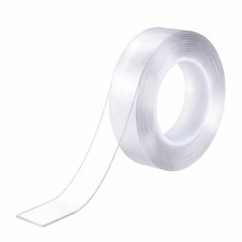 Banda dublu adeziva transparenta reutilizabila 2mm, 4.8cm x 1m