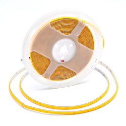 Banda led cob 24v 5mm 9W/m alb cald 3500K 5m