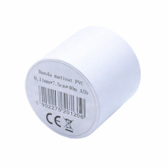 Banda de matisat aer conditionat PVC alba 9cm x 25m, 0.11mm