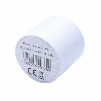 Banda de matisat aer conditionat PVC alba 9cm x 25m, 0.11mm
