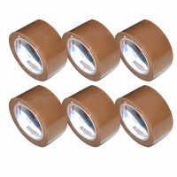 Banda adeziva maro 45mm x 90 yarzi, set 6 role
