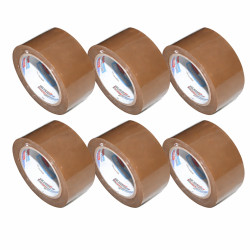 Banda adeziva maro 45mm x 90 yarzi, set 6 role