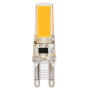 Bec LED G9 COB 5W, 220V, lumina calda, transparent