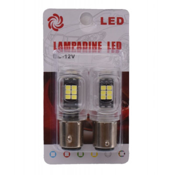 Bec frana led BAY15D 12V, Canbus, set 2 buc, lumina alba