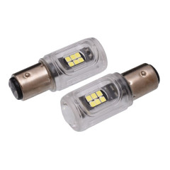 Bec frana led BAY15D 12V, Canbus, set 2 buc, lumina alba