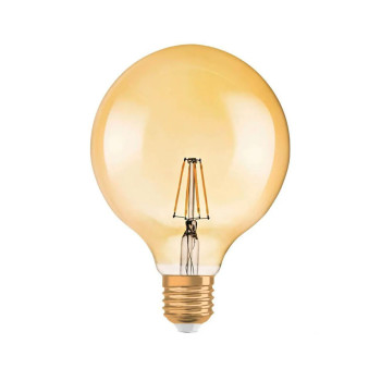 Bec filament E27 6W 650lm alb cald 2200K sticla decorativa