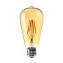 Bec led filament E27 ST64 6.5W 650lm alb cald 2200K