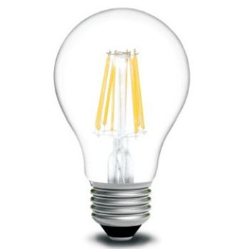Bec led filament E27 6W A60 800lm alb cald 2700K