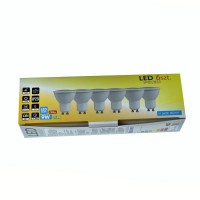 Set 6 becuri spoturi LED dulie GU10 putere de 9W unghi fascicol lumina 120° culoare lumina alb natural 4000k