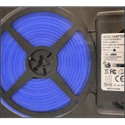 Kit Neon flex LED 12V albastru 5m IP65