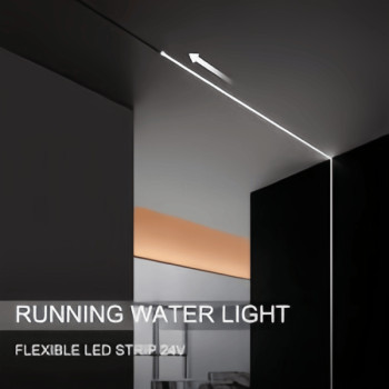 Kit banda LED digitala 10m 24V alb rece 6500k - Efect de apa curgatoare
