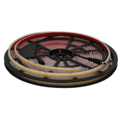 Banda led cob 24v 320 LED/m, IP65 exterior, 10W/m, alb cald 3500K, CRI>90, rola 10m